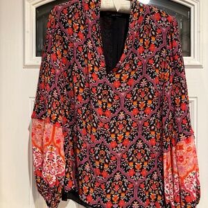 Kobi Halperin Azalea Flora Print Blouse, XL